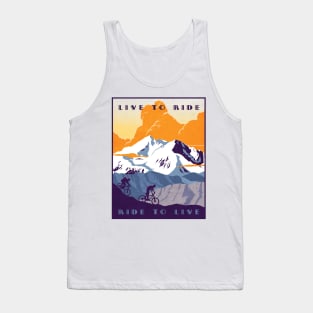 Live to Ride, Ride to Live retro cycling poster Tank Top